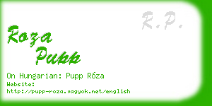 roza pupp business card