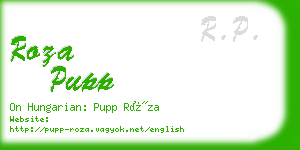 roza pupp business card